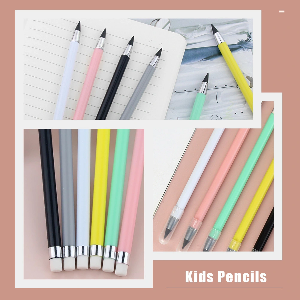 6Pcs Erasable Study Pencil Inkless Painting Pencils Non Sharpening Pencils
