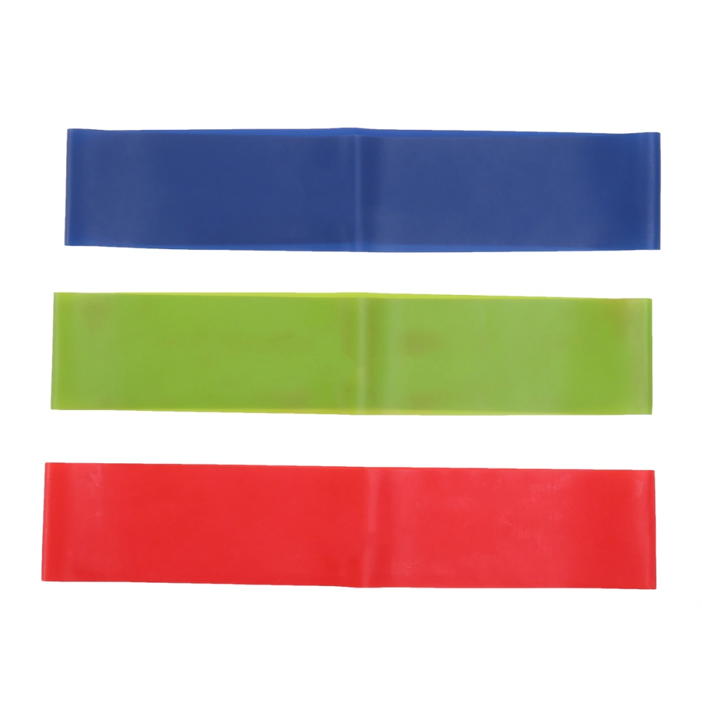 3PCS Natural Latex Elastic Workout Loop Bands Best for Pilates Yoga Rehab Physical Therapy (Three Colors)