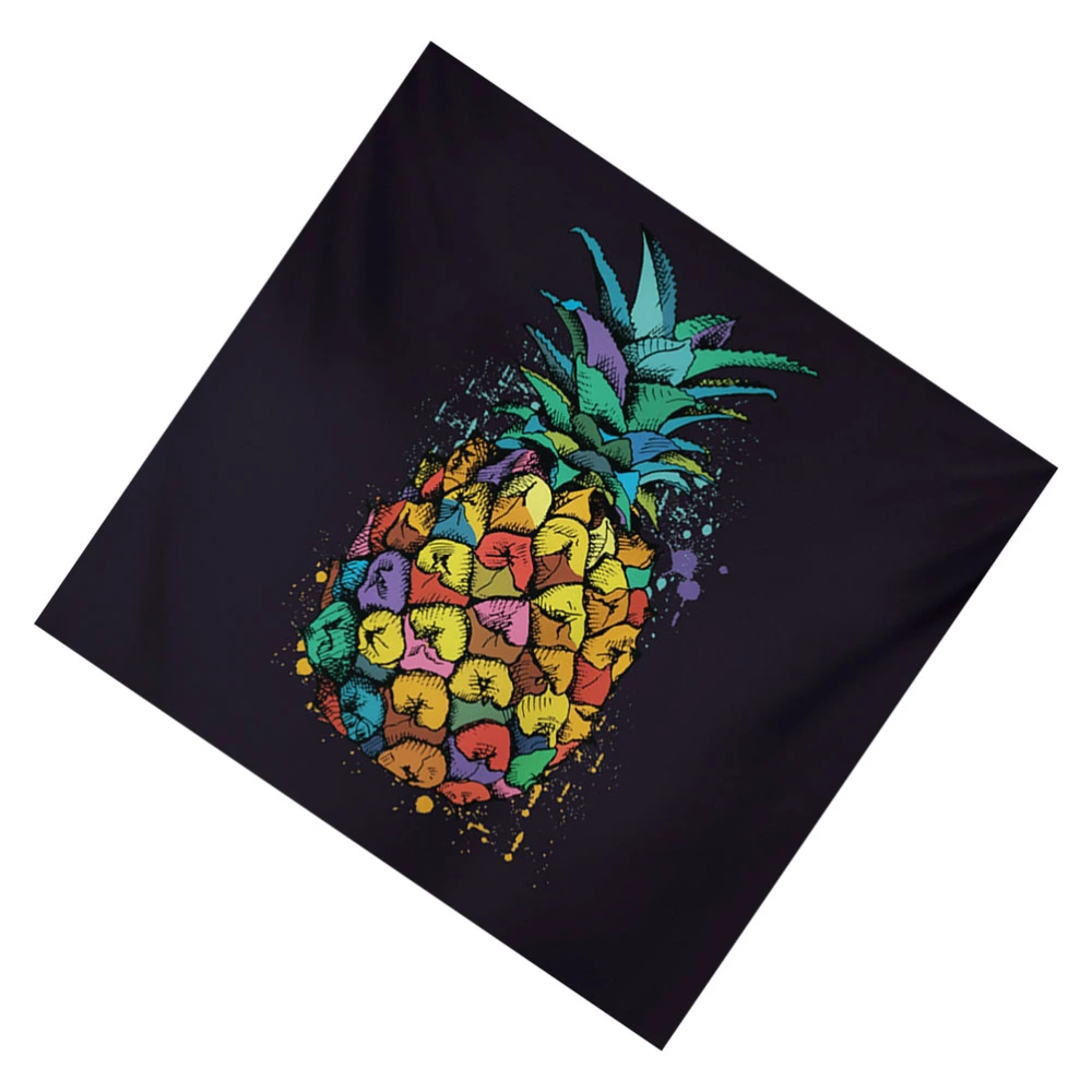 1Pc Delicate Printed Tapestry Creative Pineapple Pattern Wall Blanket Mural Backdrop Home Adornment for Home Living Room (200x150cm)