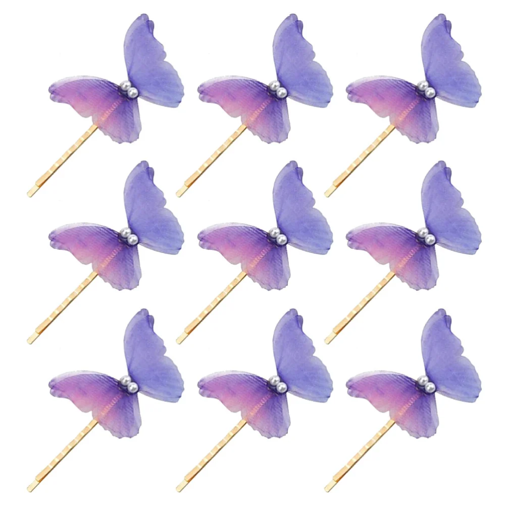 10pcs Butterflies Hair Clip Girl Hairpins Elegant Hair Barrettes Hair Accessory