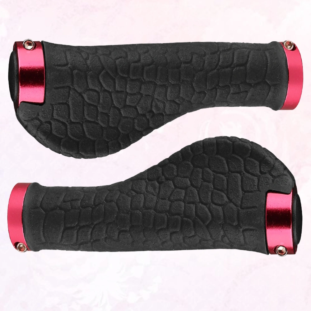 2pcs Anti-slip Cycle Handle Cover Handlebar Cover Bike Handlebar Grips Bike Handle Cover Bike Accessory for Bike Outdoor Riding (Red)