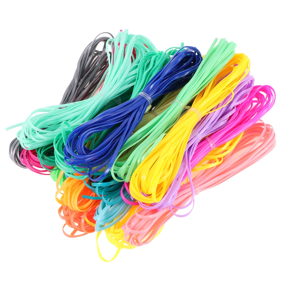 20pcs DIY Braided Ropes PVC Colorful Braided String Plastic Multipurpose Braided Wire