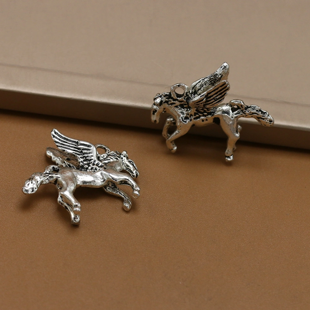 20pcs Alloy Pegasus Pendant Charms DIY Jewelry Making Accessories for Necklace Bracelet (Antique Silver)