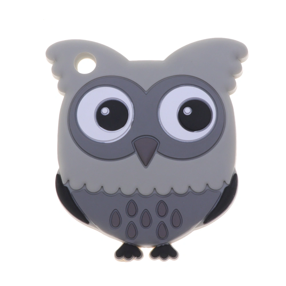 Baby Silicone Teethers Animal Owl Shape Teething Toy Baby Teether Chewing Toys Educational Playthings for Infant Grey