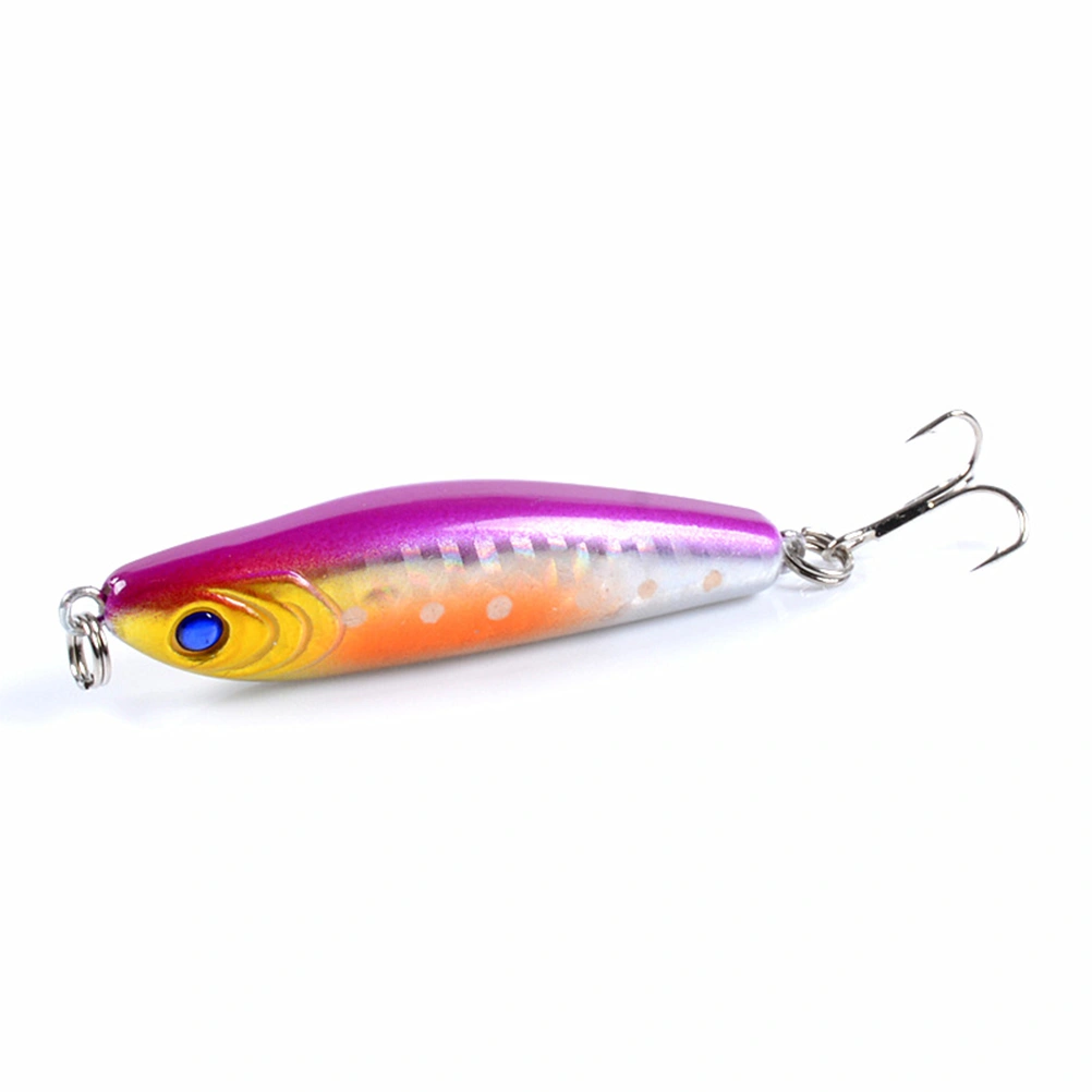 6 Pcs 6.4cm/10.2g Colorful Hard Fishing Lures Sinking Long Shot Lures Life-like Swimbaits Artificial Baits with Strong Treble (Set of 6 Style for Random)