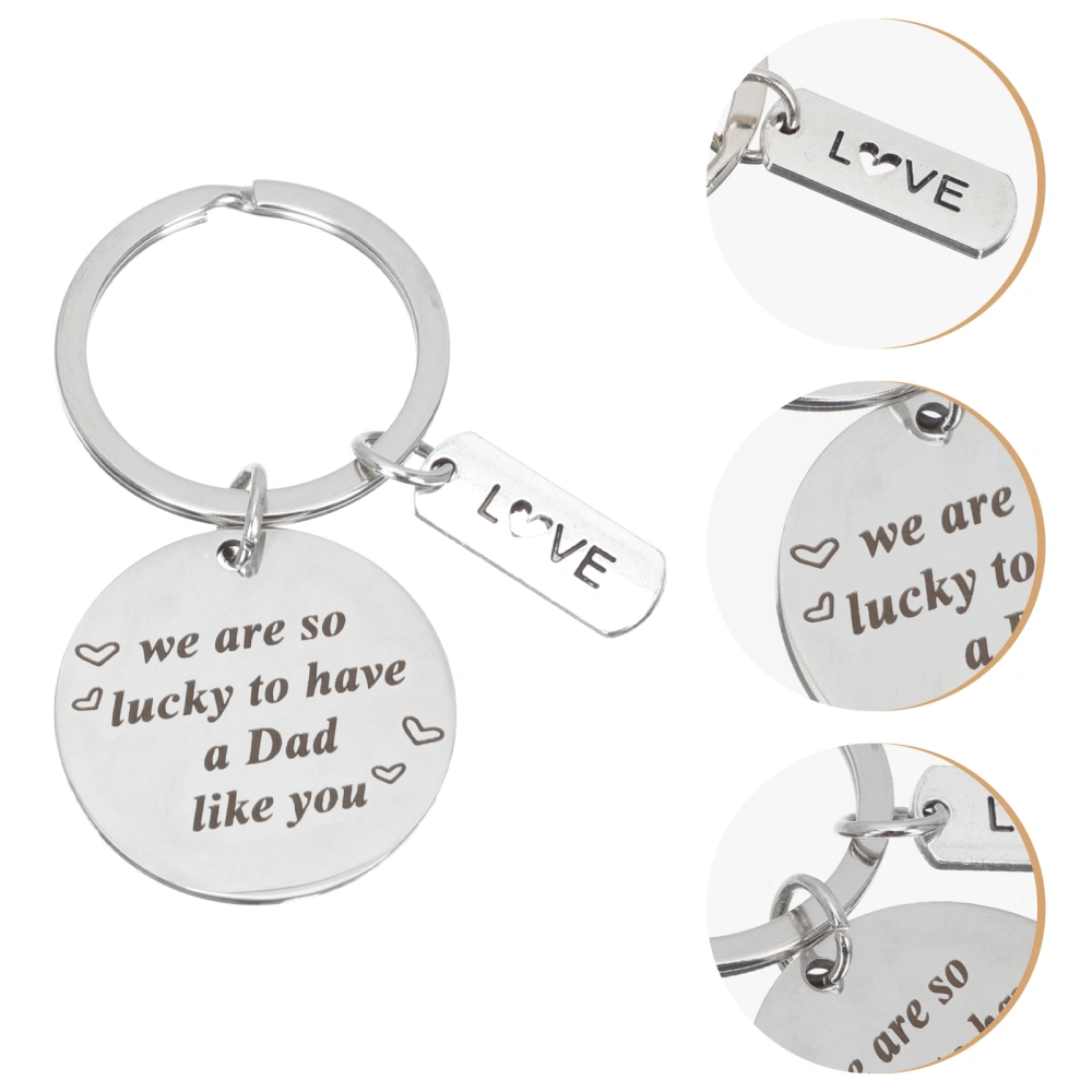 Stainless Steel Key Ring For Father's Day Father's Day Themed Keychain