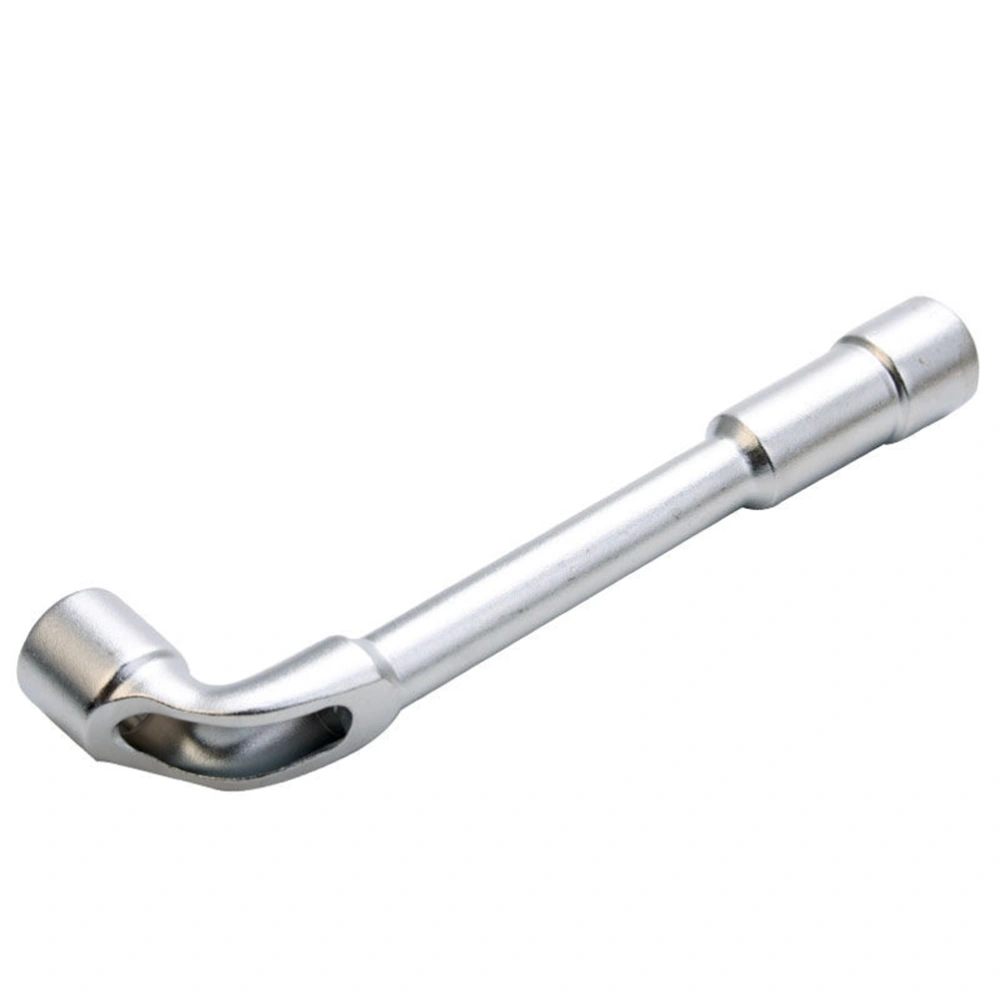 8mm Dual Heads L Type Polished Perforation Elbow Wrench Spanner (Silver)