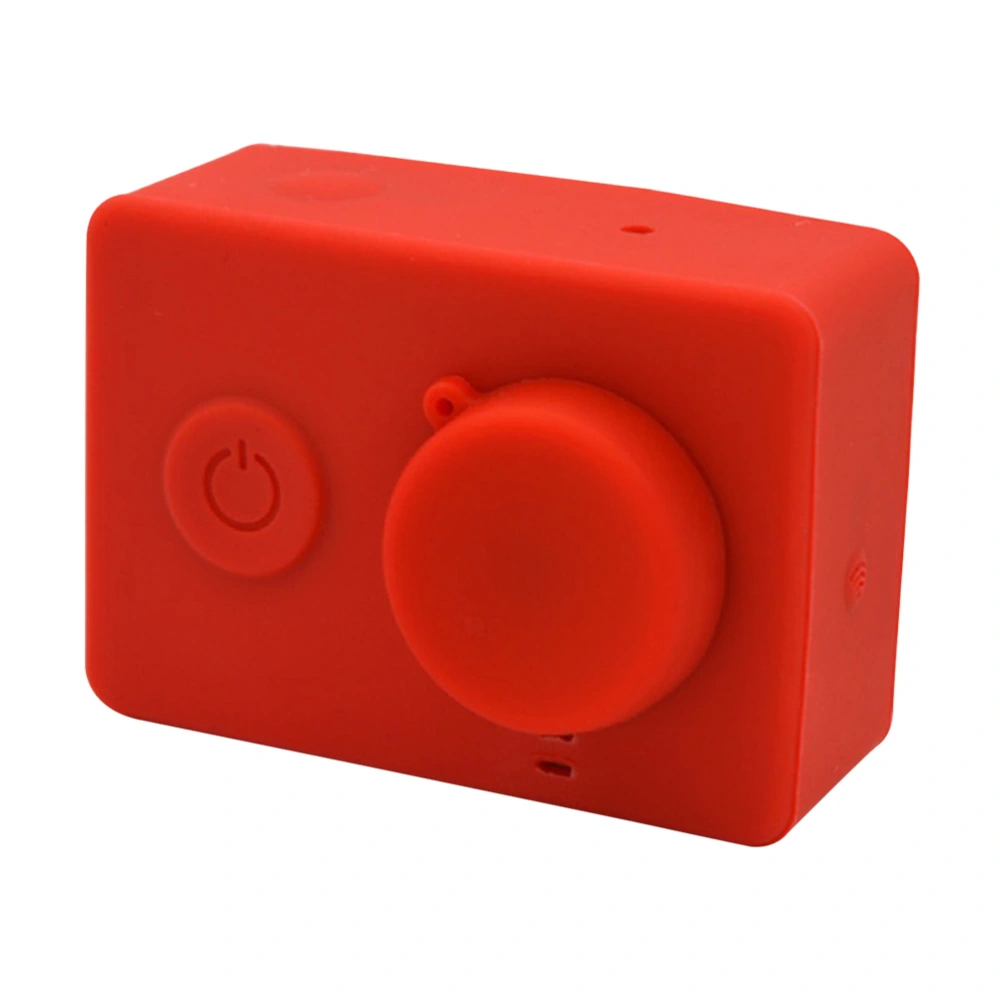 Silicone Protective Housing Case Lens Cover for Xiaomi YI Action Camera (Red)