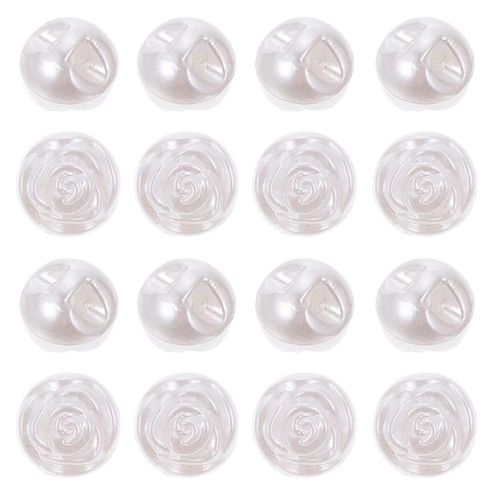 50Pcs Sweater Buttons Decorative Shirt Buttons DIY Rose Shape Clothing Buttons