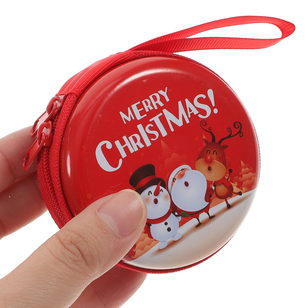 8pcs Xmas Mini Coin Purse Christmas Zipper Money Bag Small Coin Pouch for Kids (Mixed Pattern)