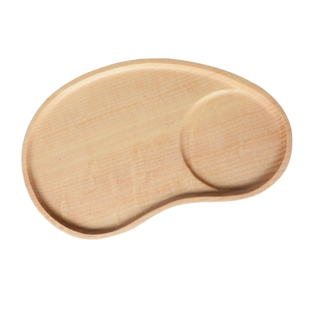 Irregular Solid Wooden Cake Dishes Nature Oak Wood Plates Breakfast Bread Plate Children Dessert Serving Plate