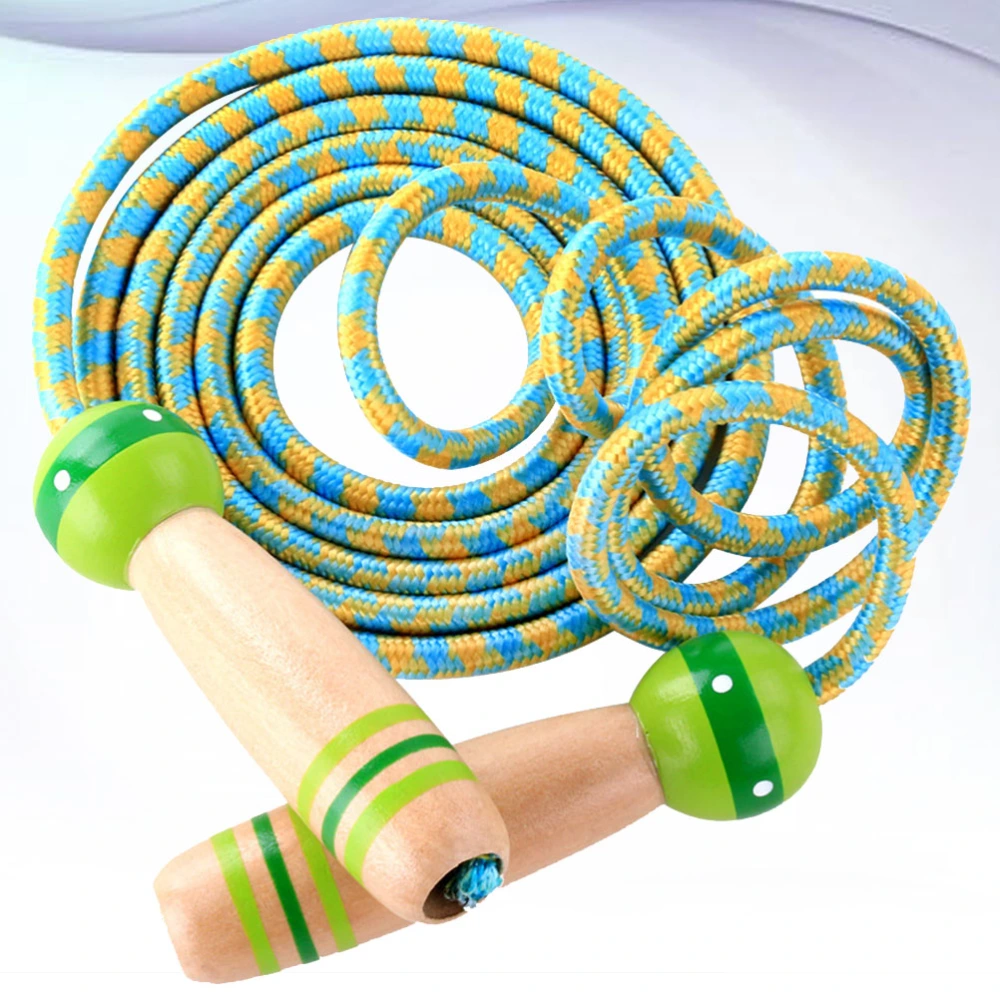 1Pc Lovely Jump Rope Portable Jumping Exercise Equipment Skipping Rope for Boys Girls Students(Red Blue Green)