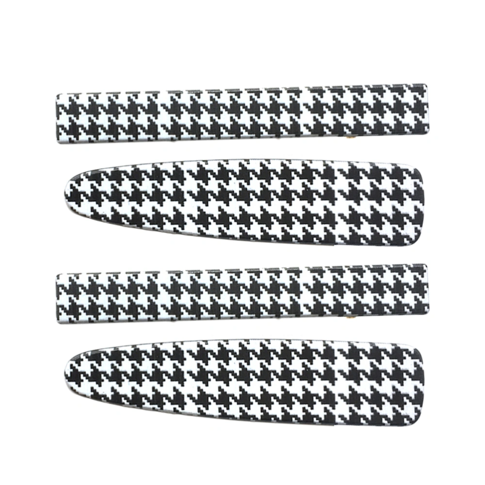 4PCS Alligator Hair Clips Duckbill Barrettes Alloy Hair Hair Decoration for Women Girls (Black and White Grid)