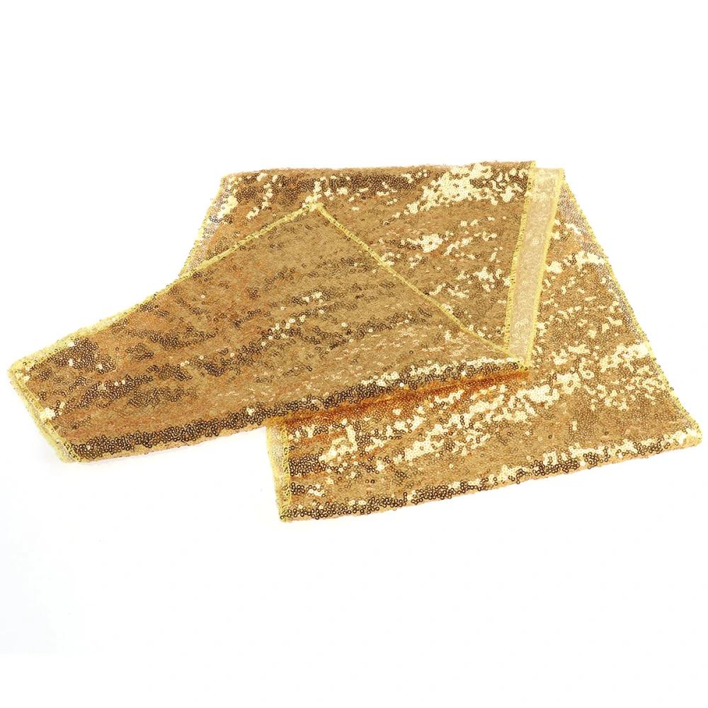 30*180cm Sequin Table Runner for Wedding Party Decoration (Gold)