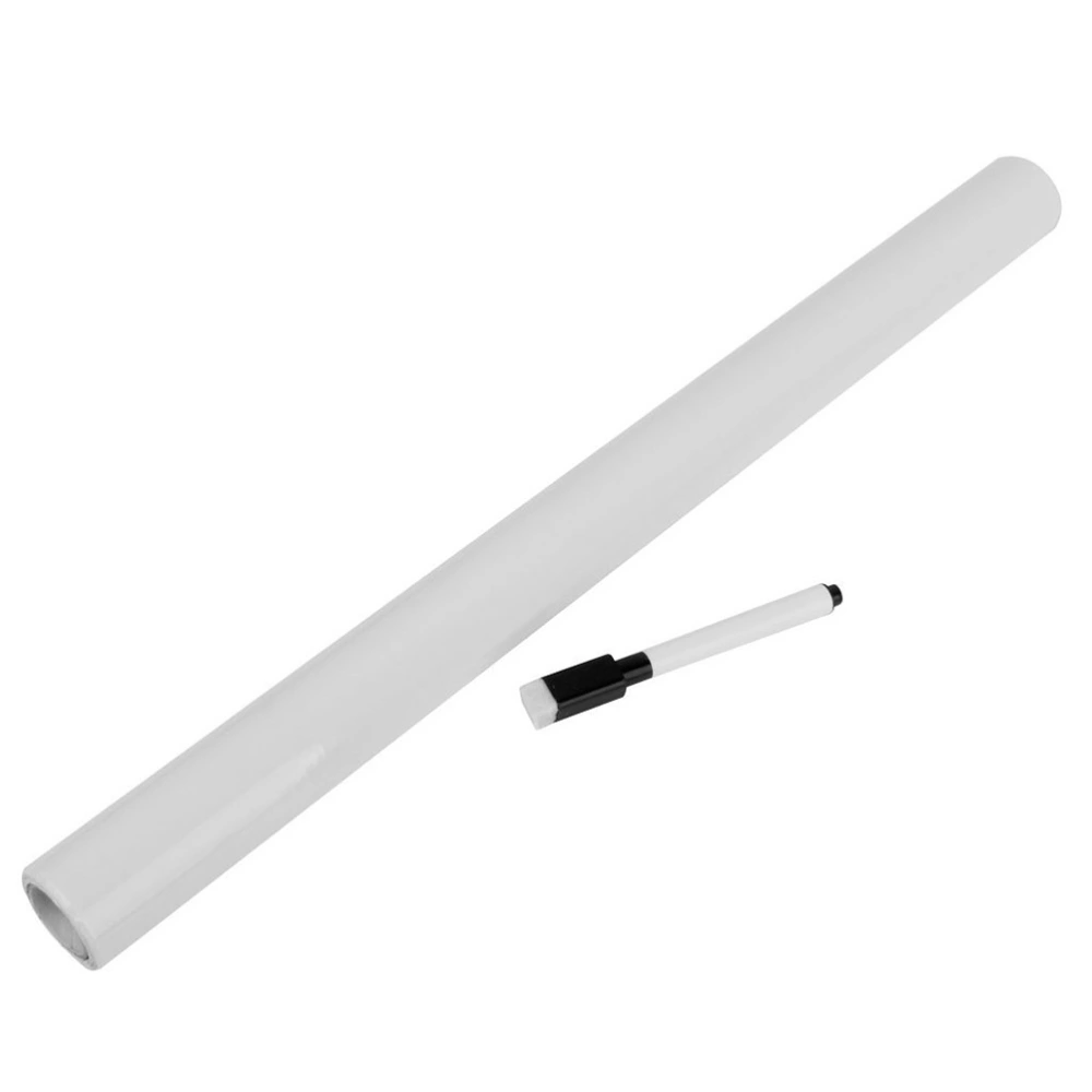 Whiteboard Wall Sticker Dry Erase Self Adhesive Sticker with Pen (White)