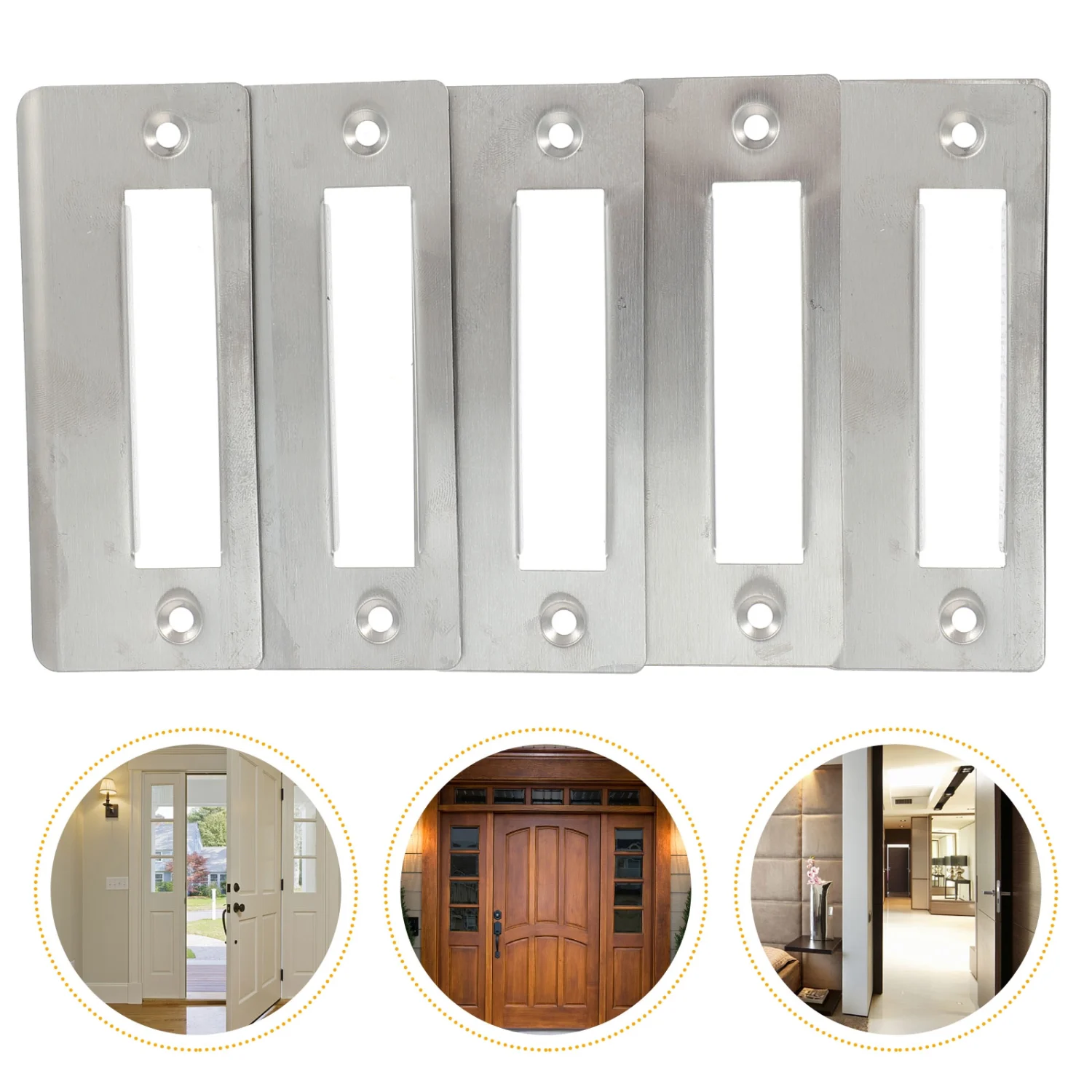 5pcs Door Jamb Security Reinforcement and Frame Repair Kit Security Latch Strike