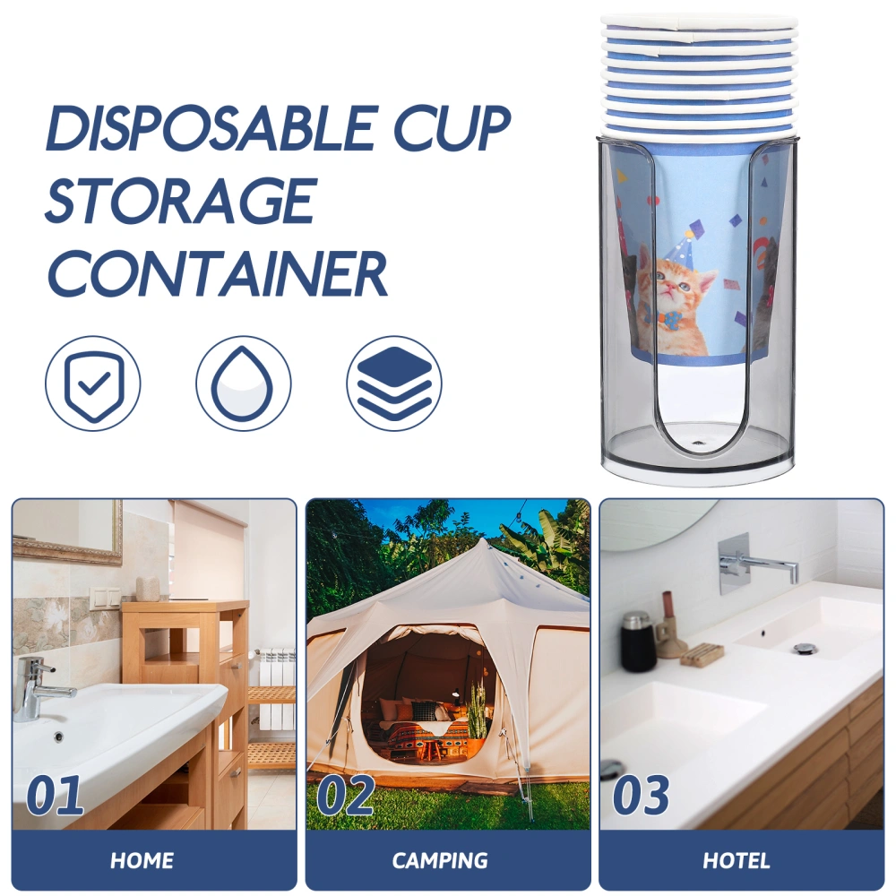 Paper Cup Dispenser Disposable Cup Storage Container Portable Home Essentials