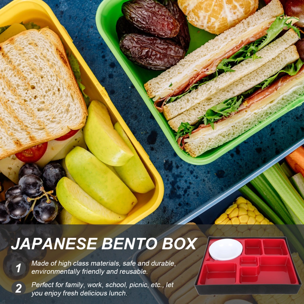 1 Set Ceramic Food Box Japanese Bento Box Compartment Food Box Food Container for Business