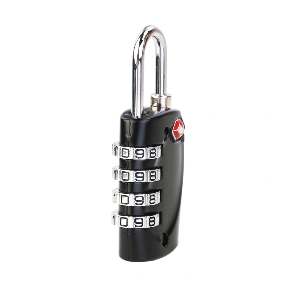 TSA-330 TSA Approved Security Luggage Padlock 4-Digit Combination Password Lock Padlock (Black)