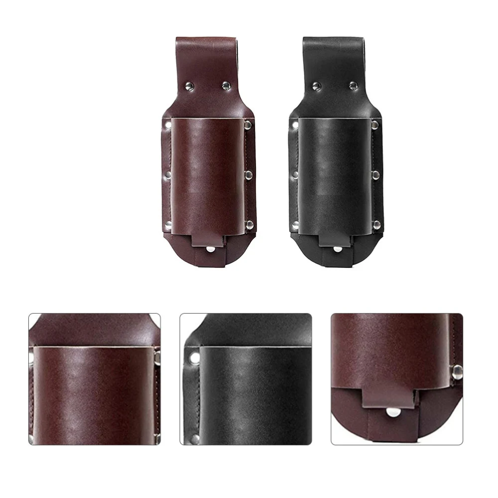 2pcs Wine Bottles Pouch Beverage Can Holder Outdoor Bottle Bag Leather Waist Beer Holder