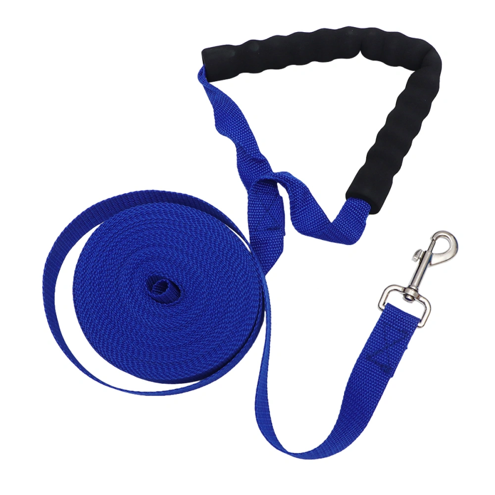 20m Nylon Alloy Buckle Pulling Rope Thicken Leash Strap Traction Rope Pet Supplies with EVA Handle (Blue)