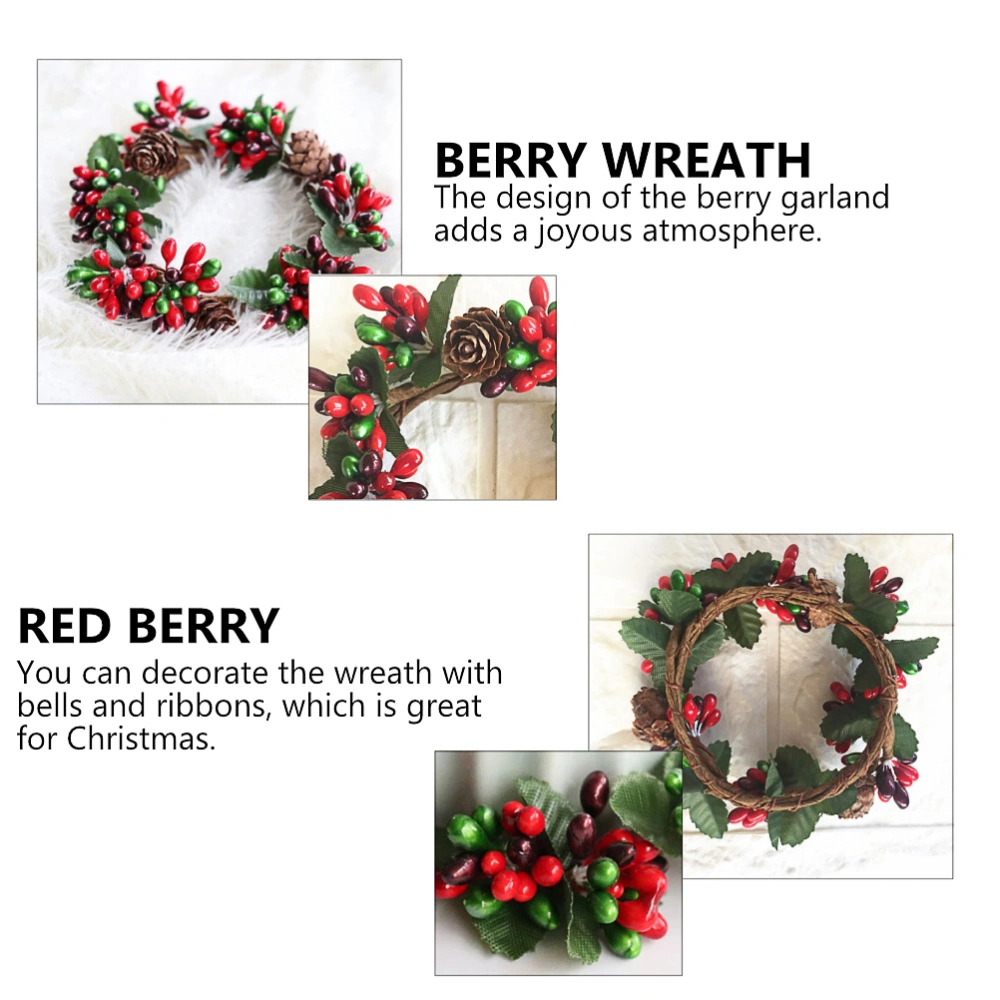 4Pcs Handmade Artificial Berry Garlands DIY Christmas Candle Counter Decorations