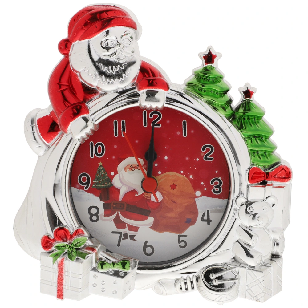 1PC Retro Alarm Clock Father Christmas Alarm Clock Creative Gift Without Battery