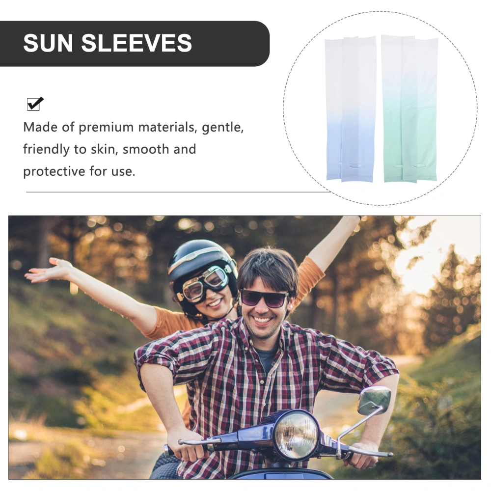 2 Pairs Sun Sleeves Unisex Outdoor Arm Sleeves Gardening Sleeves for Men Women