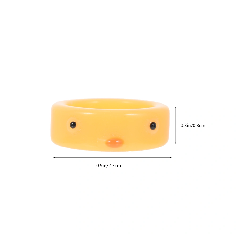 10Pcs Adorable Rings Lovely Chick Pattern Rings Simple Ring Women Finger Rings