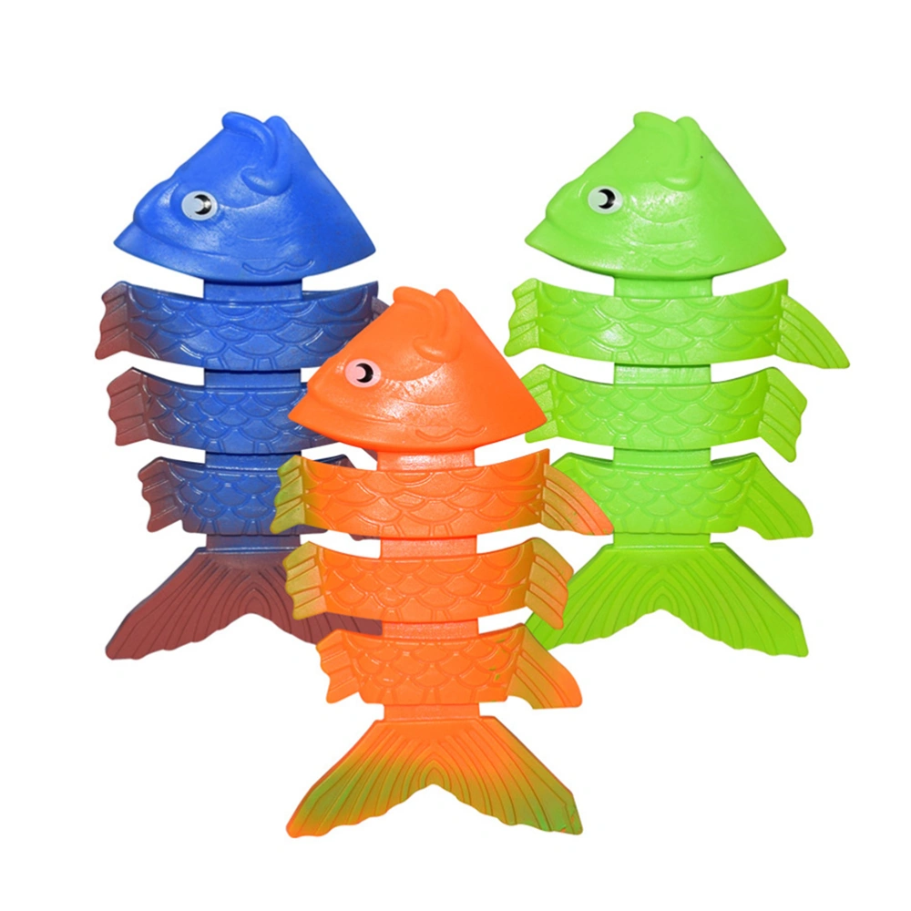 3PC Creative Diving Training Toys Diving Fish Bathtub Water Swimming Pool for Kids Children( Mixed Color）