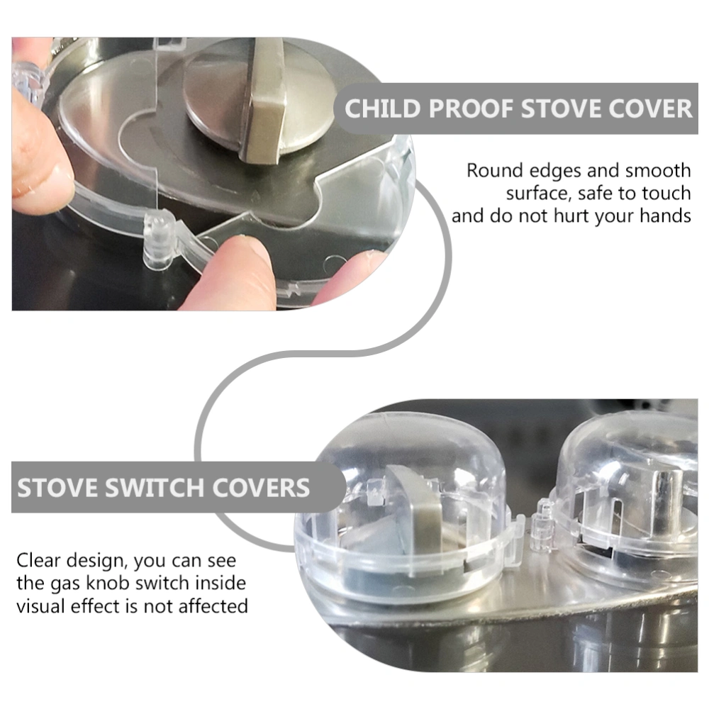 4pcs Gas Cooker Switch Safety Cover Child Proof Stove Cover Stove Knob Protector