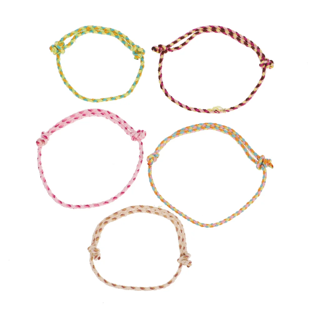 10pcs Handmade Braided Friendship Bracelet Adjustable Colorful Beaded Bracelet