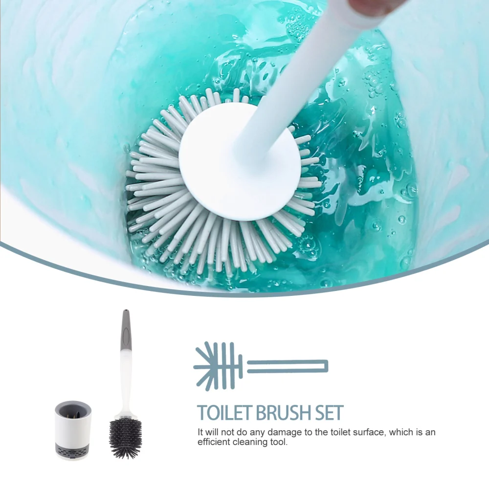 1 Set Household Toilet Brush Multi-function Toilet Scrubber Wear-resistant Bathroom Brush