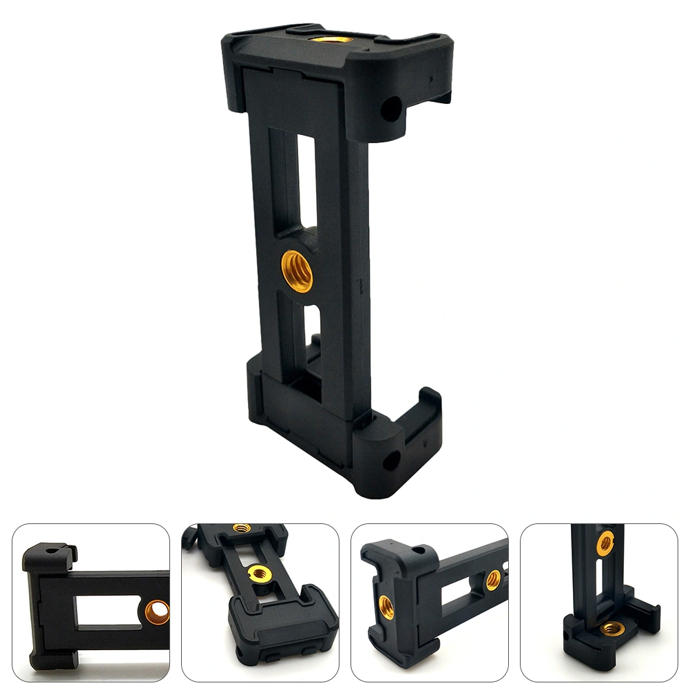 Foldable Selfie E Shape Phone Storage Holder Universal Cell Phone Tripod (Black)