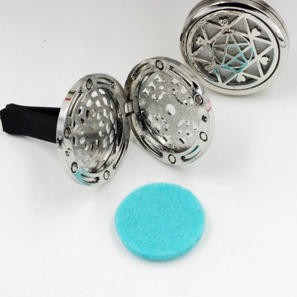 Car Air Freshener Car Perfume Diffuser Clip Car Air Auto Vent Freshener Car Decoration Perfume Locket with 2pcs Random Color Felt Pads
