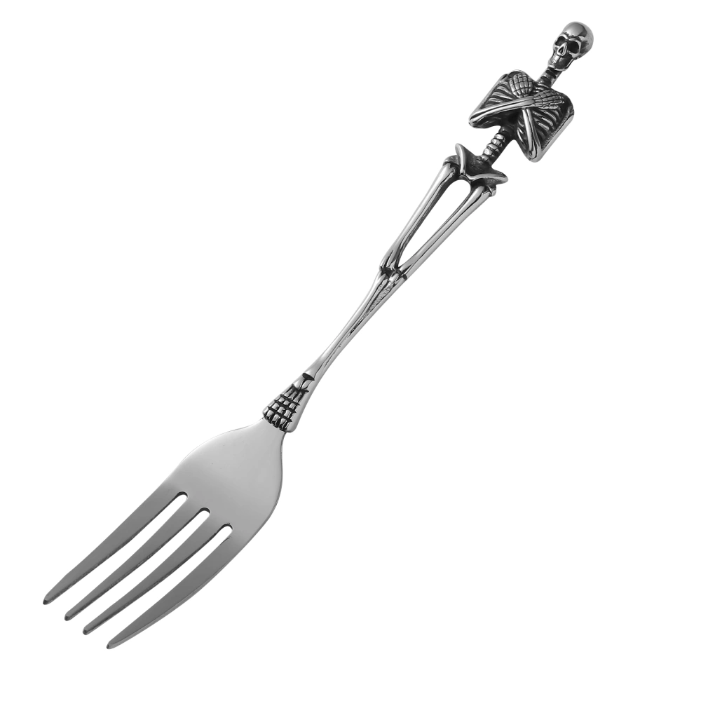 Skeleton Skull Fork Flatware Tableware Design Modern Look Halloween Decoration