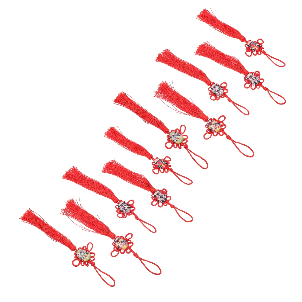 10Pcs Creative Tassel Car Lanyard Exquisite Car Hanging Adornment Car Decor