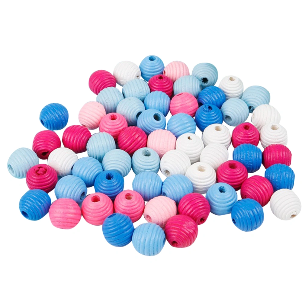 4 Bags/Total 200pcs Candy Colors Mixed Wooden Beads DIY 14mm Loose Beads for Crafts Jewelry Making