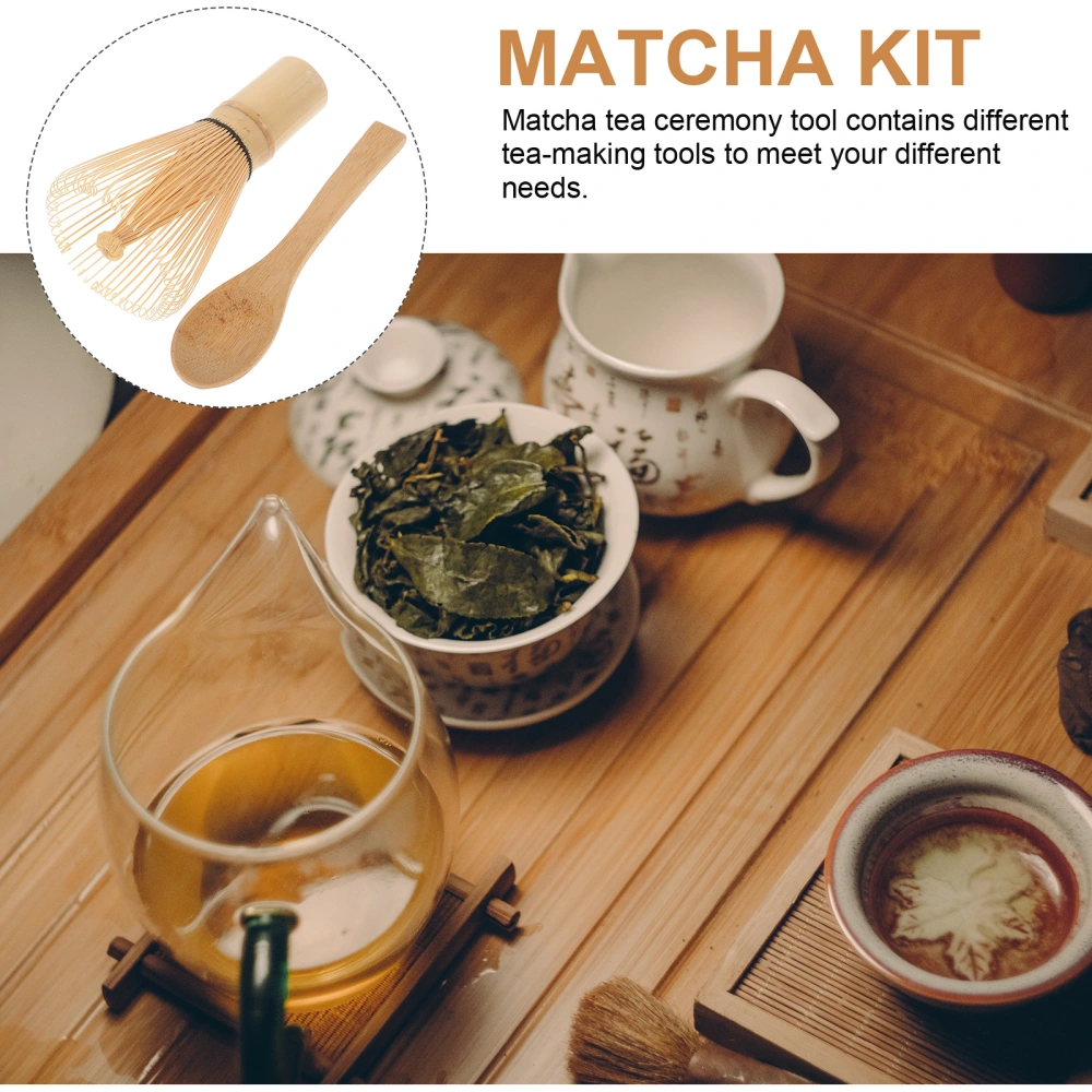 1 Set of Bamboo Matcha Kit Matcha Tea Whisk Spoon Home Matcha Tea Ceremony Tool Kit