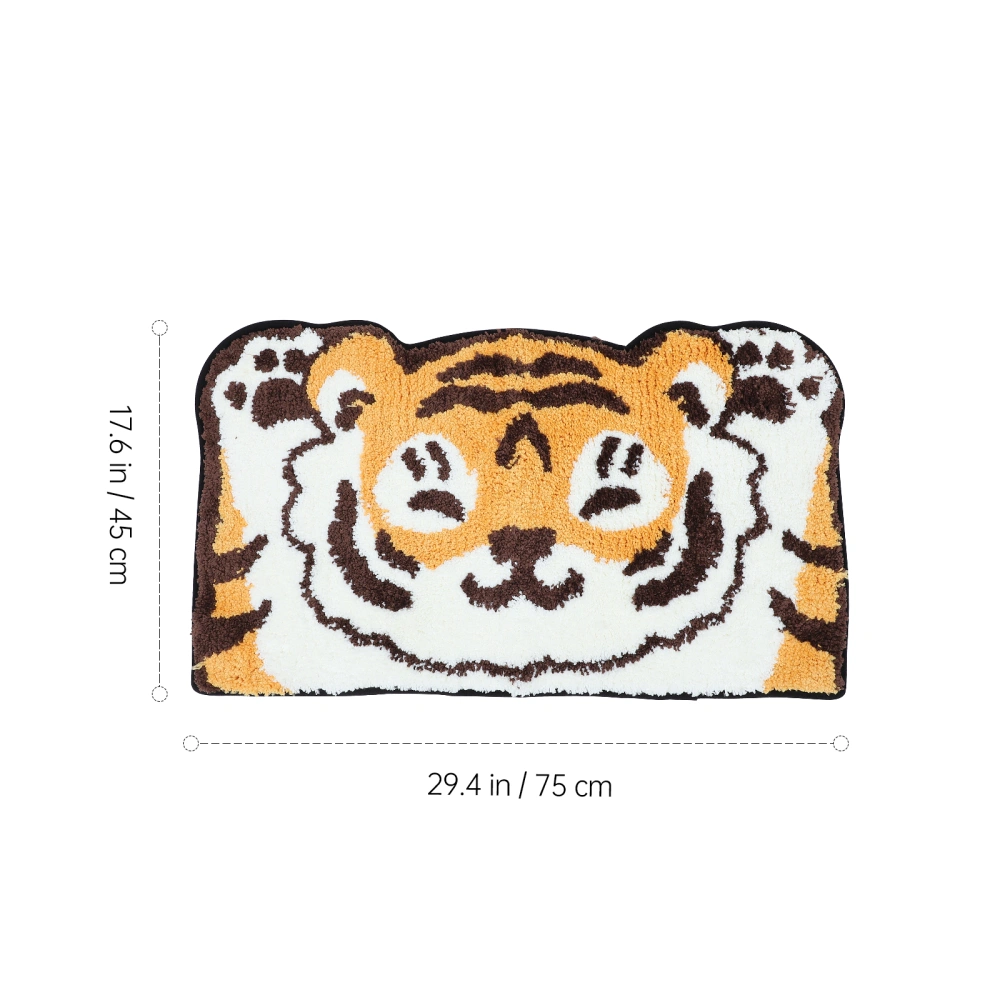 Cartoon Tiger Carpet Home Floor Mat Water Absorbent Floor Mat Non-slip Mat