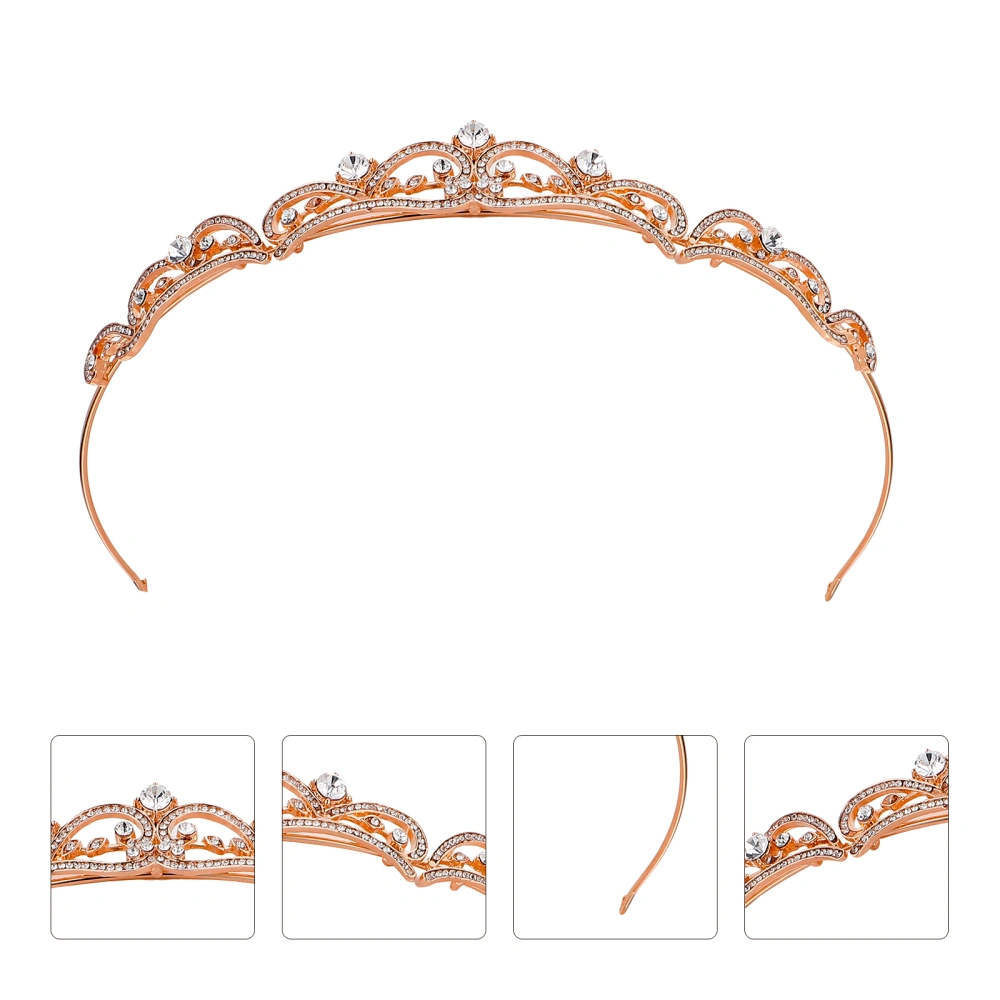 Baroque Style Bride Crown Wedding Bride Headdress Retro Girl Tiara Decor