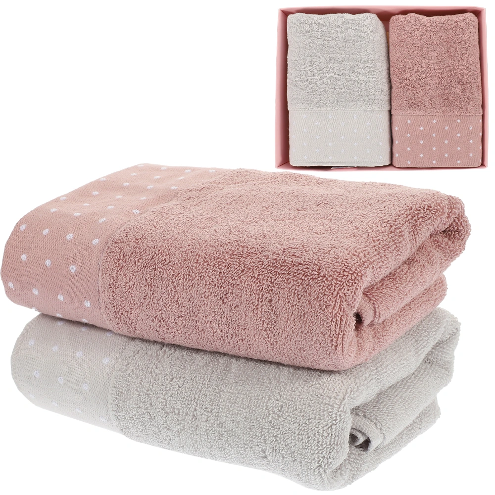 1 Set of Home Bathroom Towel Cotton Towel Gift Lightweight Face Towel Absorbent Bath Sheet