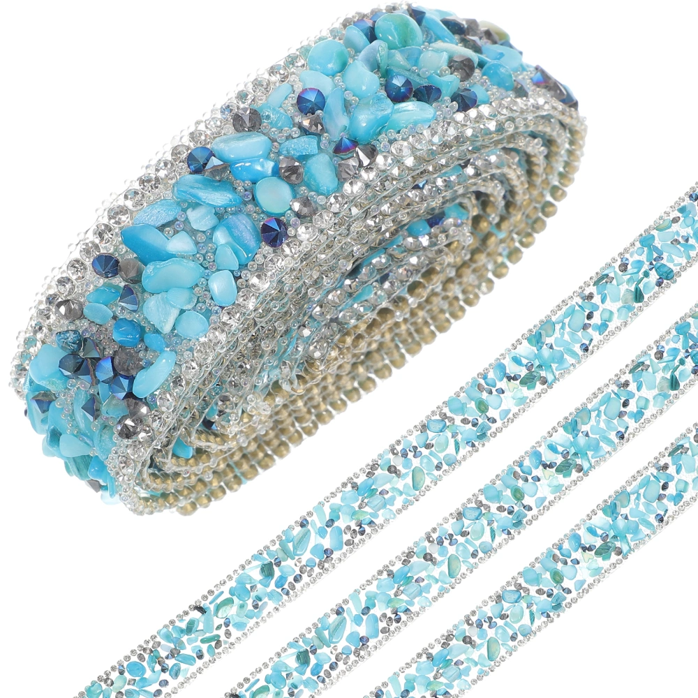 1 Roll of Cuttable Costume Trim Multi-function Rhinestone Ribbon Decorative Craft Trim Clothes Supply