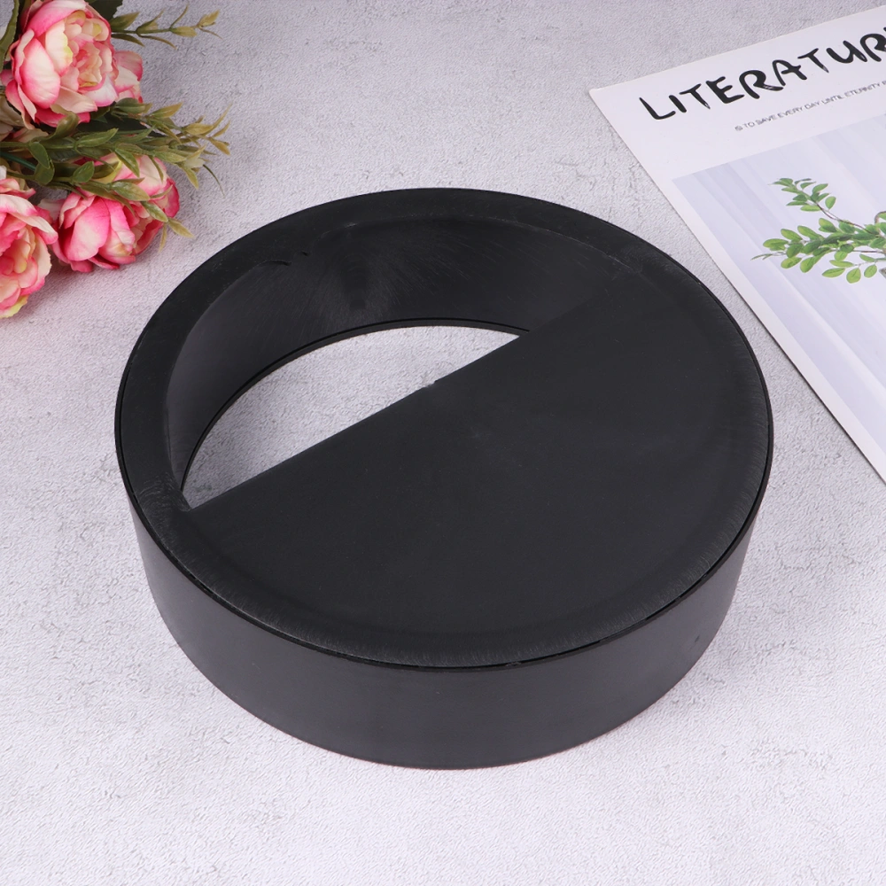 Fashion Round Wall Hanging Flower Pot Creative Flower Basket Decorative Flowerpots Home Decor for Office Living Room with Random Hole (Medium Size, Black)