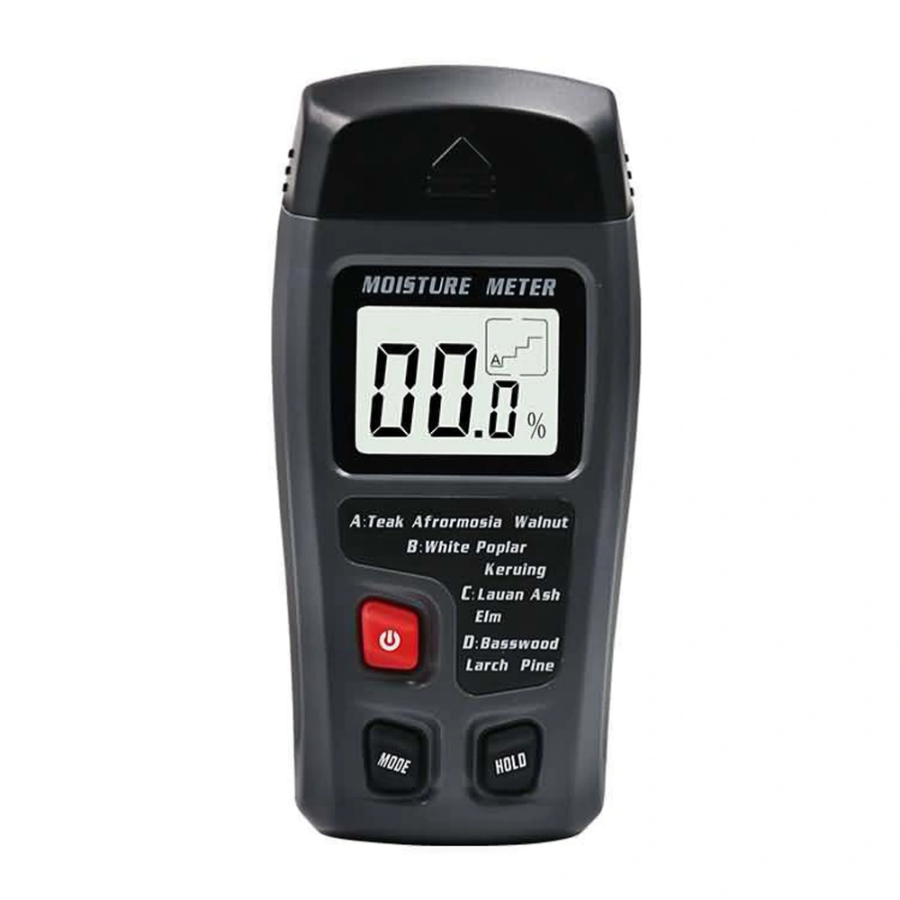 2-Pin Digital Moisture Meter Wood Firewood Timber Damp Tester Detector (Black)