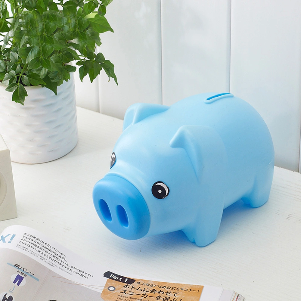 2pcs Money Pot Pig Shape Bank Adorable Saving Jar Decorative Piggy Bank Coin Container for Home (Rosy + Blue)