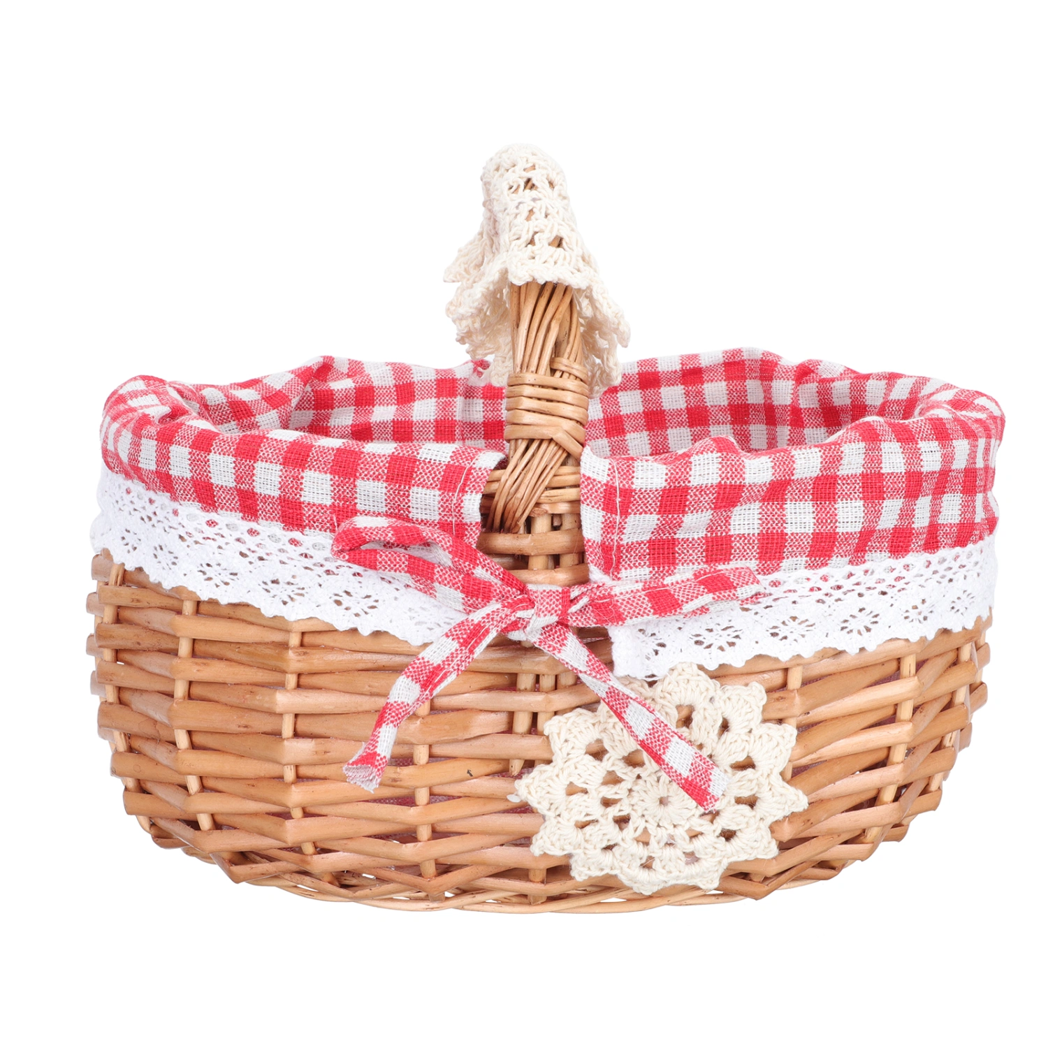 Outdoor Picnic Basket Rattan Storage Basket Gift Basket Food Storage Basket
