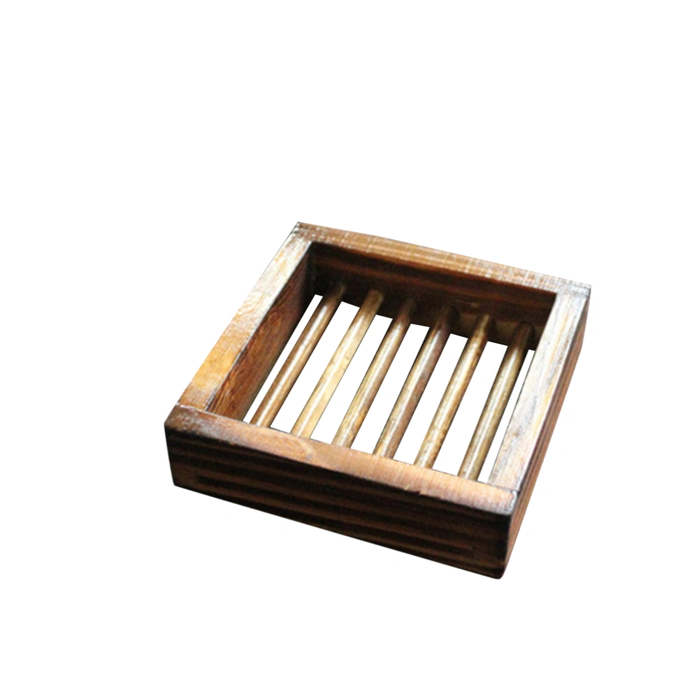 1pc Wood Soap Tray Hollow Soap Storage Rack Plate Organizer for Home Bathroom Toilet Kitchen