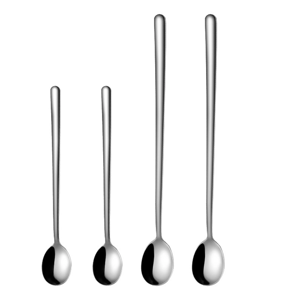 4 Pcs Tableware Stainless Steel Spoon Meal Dessert Spoon