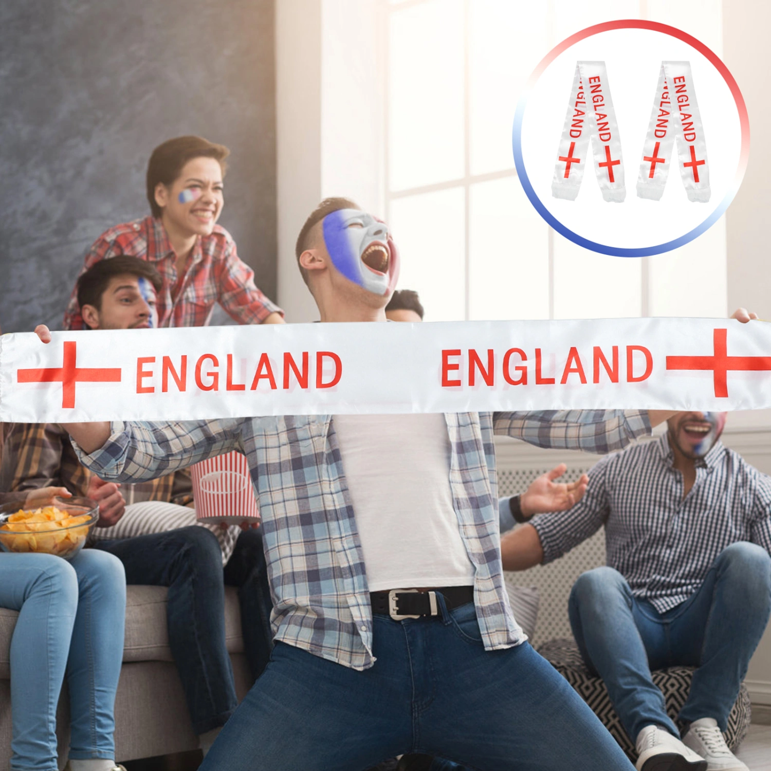 2pcs National Team Fans Soccer Scarfs Football Events Cheering Scarfs Party Favors
